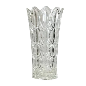 Mid-Century French Cast Crystal Vase, 1970s