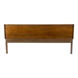 Mid-Century Modern Beautiful Walnut Wood Pattern King Size Bed Headboard