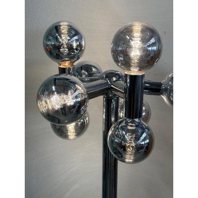 1970s Sonneman Chrome Mirrored Globe Floor Lamp For Sale - Image 16 of 18