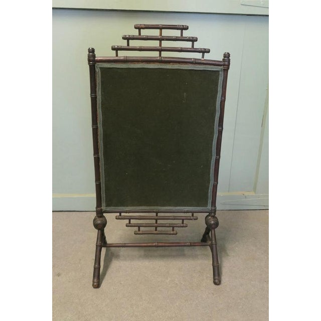 Asian Black Lacquer Fire Screen For Sale - Image 3 of 6