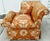 Orange Late 20th century Opposing Pair of Orange Damask Chairs For Sale - Image 8 of 11