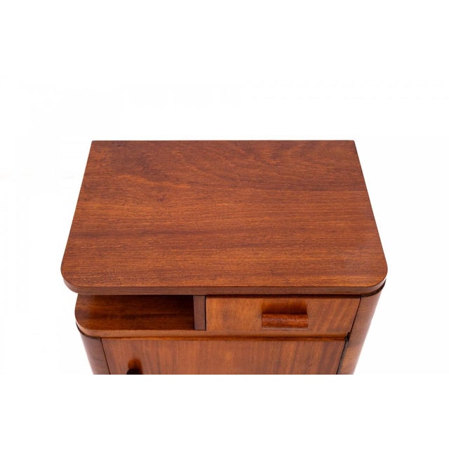 Mid-20th Century Art Deco Bedroom Tables, Poland, 1950s, Set of 2 For Sale - Image 12 of 16