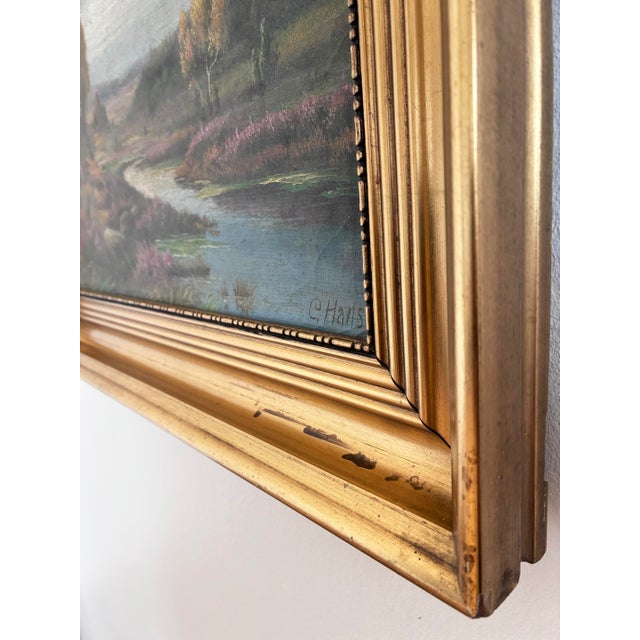 Vintage Original River Landscape Oil Painting - Signed For Sale - Image 4 of 12