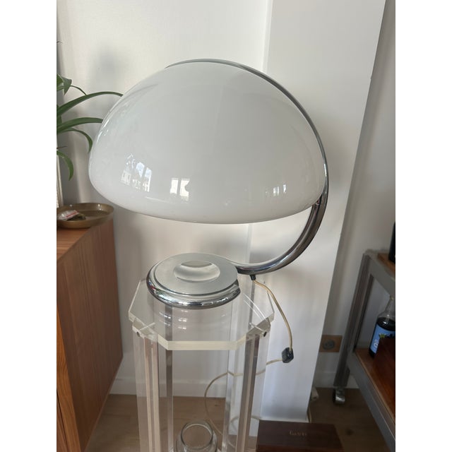 1960s Serpente Lamp First Chrome Edition from Martinelli Luce, 1960s For Sale - Image 5 of 13