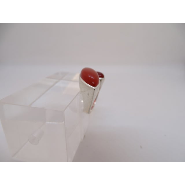 You and Me Ring with Carnelian in 925 Sterling Silver, 2010s For Sale - Image 15 of 18