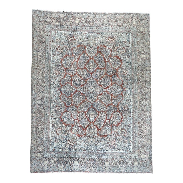 1940s Persian Wool Tribal Sarouk Area Rug For Sale