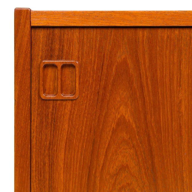 Brown Vintage Danish Mid-Century Teak Two-Door Credenza For Sale - Image 8 of 8