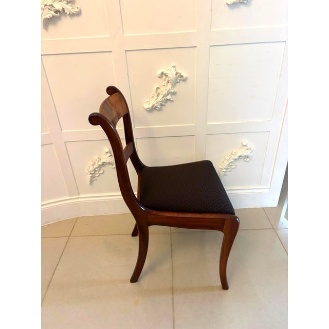 Wood Antique Regency Mahogany Bar Back Dining Chairs with Sabre Legs, 1830, Set of 4 For Sale - Image 7 of 15