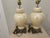 Chinoiserie Style ceramic Ginger Jar Table Lamps. Beautiful pale yellow opalescent lamp body complimented with detailed...