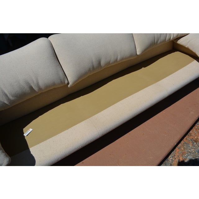 Post Modern Cream Tan Oatmeal Cassina Maralunga Couch Attributed to Vico Magistretti For Sale - Image 11 of 18