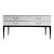 Tommi Parzinger 4 Drawer White Lacquered Console Table Credenza For Sale