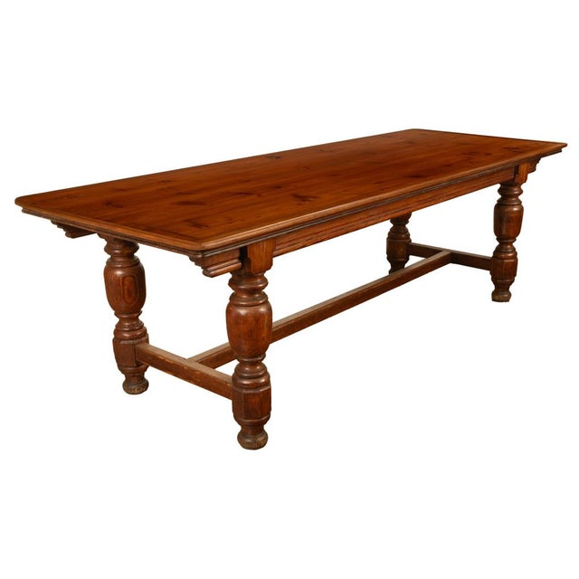 Antique 19th Century Country Farmhouse Refectory Dining Table 1860 ...