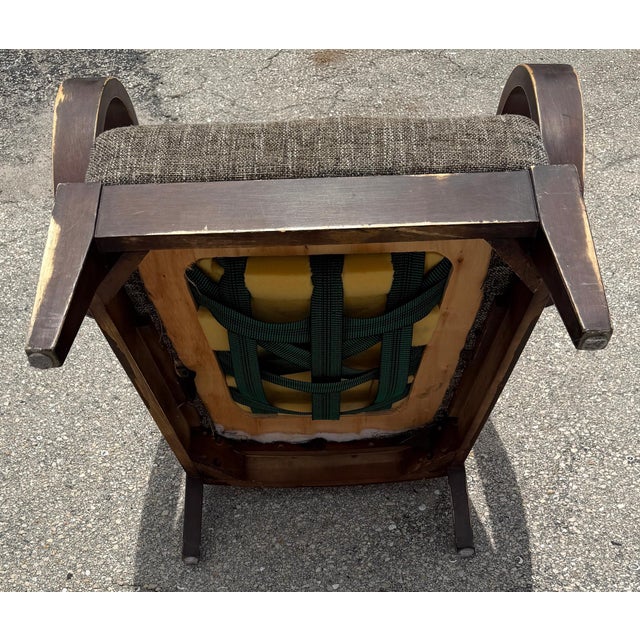 Pair of Distressed Hardwood Lounge Chairs in the Style of Dakota Jackson For Sale - Image 10 of 10