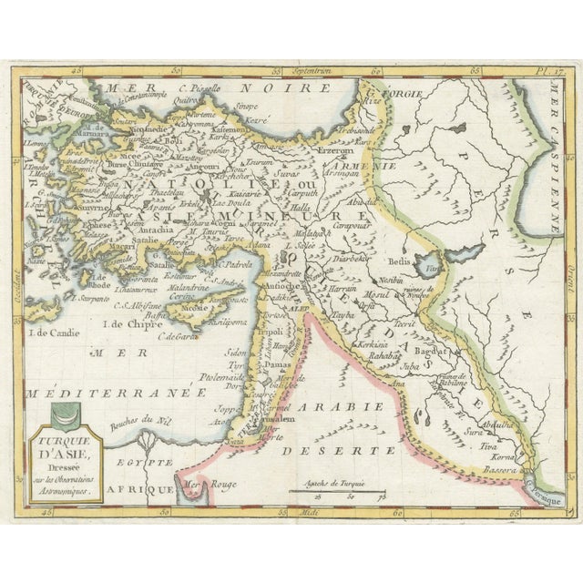 Traditional Ottoman Empire Asia Map by La Porte, Paris, 1779 For Sale - Image 3 of 11
