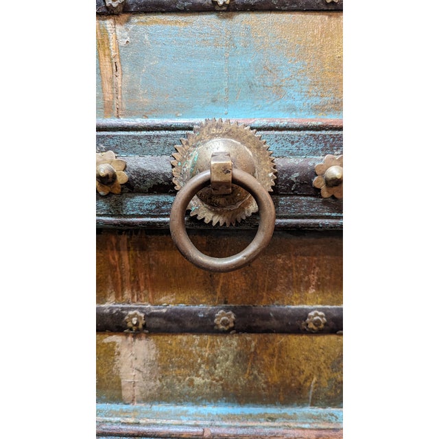 Antique Door and Carvings Repurposed Large 70" Wide Bookcase Cabinet For Sale In Houston - Image 6 of 9