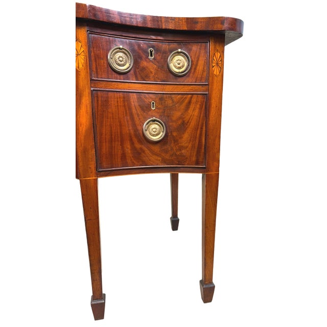Small Georgian Mahogany Serpentine Sideboard, 1780s For Sale - Image 12 of 15