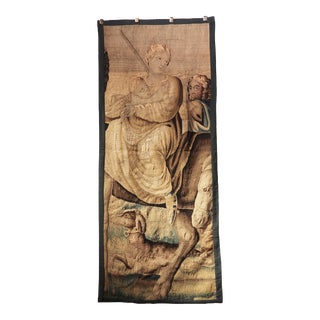 17th Century Tapestry Fragment From Flanders, the Flight Into Egypt For Sale