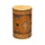 Orange Chinese Tibetan Style Drum Shape Orange Black Jewel Tower Floral Side Table For Sale - Image 8 of 9