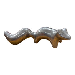 1970s Art Deco Style Pewter Squirrel For Sale