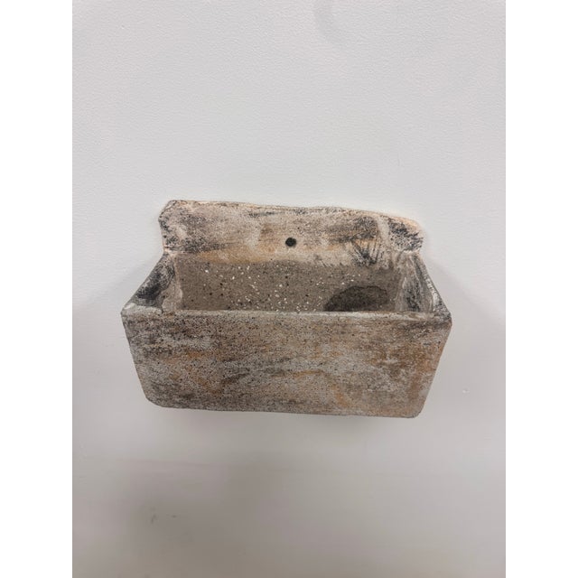 Stone Vintage Weathered Wall Pocket Planter For Sale - Image 7 of 8