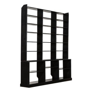 19th Century English Pine Ebonised Haberdashery Display Bookcase, 1890 For Sale