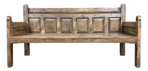 Antique Spanish Wooden Bench, 19th Century