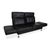 Modern Moule Two-Seater Sofa in Black Leather from Brühl For Sale - Image 3 of 16