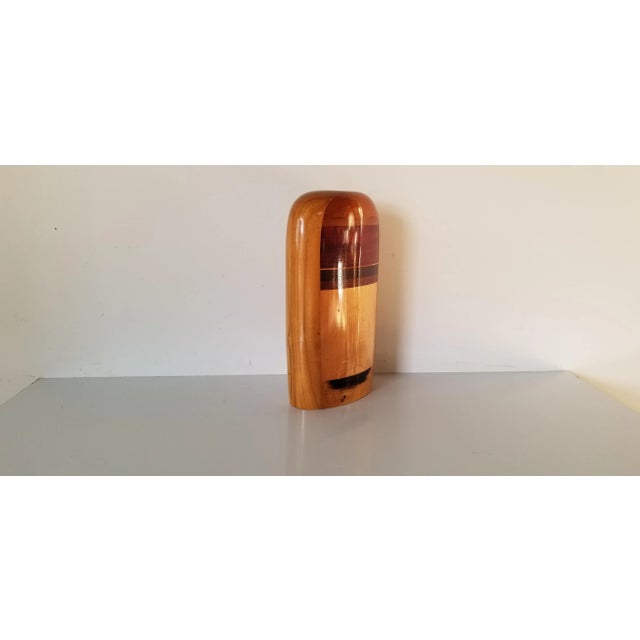 Paul La Montagne Modernist Art Wood Vase For Sale - Image 4 of 10