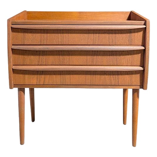 1950s Teak Nightstand For Sale