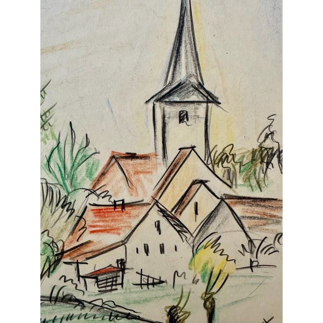Original watercolor on paper by Henry Emil Salloch, also known as Heinz Emil Salloch, the German-born American artist and...