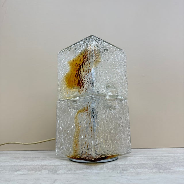 Murano Glass Table Lamp by Toni Zuccheri for Mazzega, 1970s For Sale - Image 12 of 17