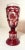 Moser Glassworks 1920s High Quality Handmade Moser Cut to Clear Ruby Red Crystal Glass Etched Vase For Sale - Image 4 of 14