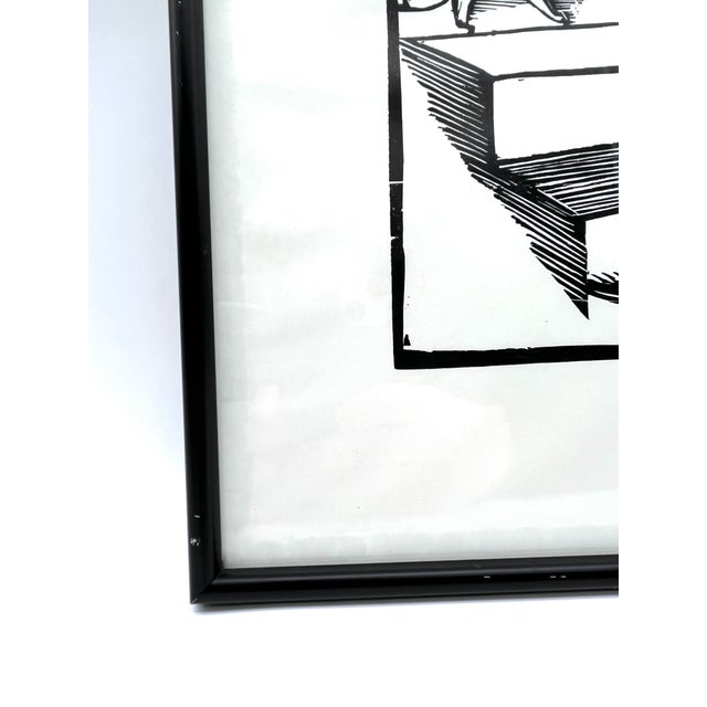 Black Gerhard Marcks, The Little Cats, Woodcut For Sale - Image 8 of 14