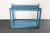 Robin's Egg Blue Primitive American Robin's Egg Blue Painted Wood Umbrella or Cane Stand For Sale - Image 8 of 17