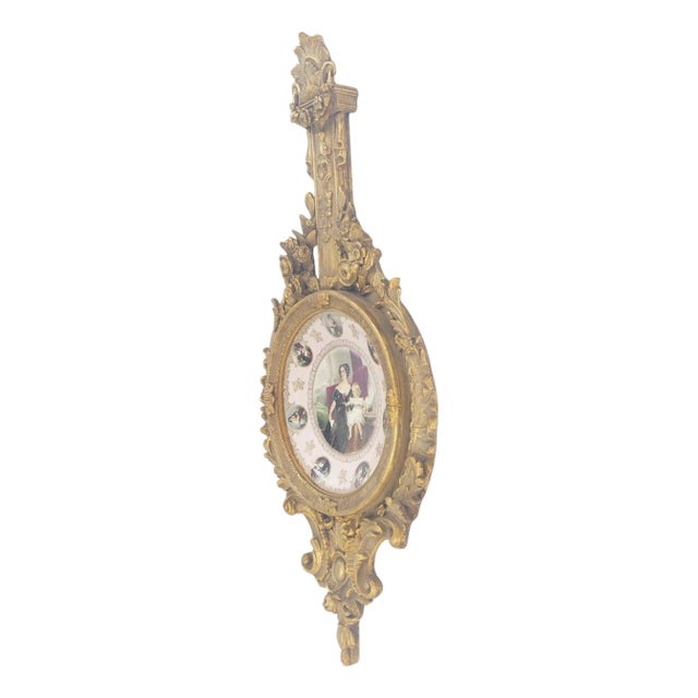 Gold Gilt Gesso Frame German Decorated Wall Plaque Plate c1920s For Sale