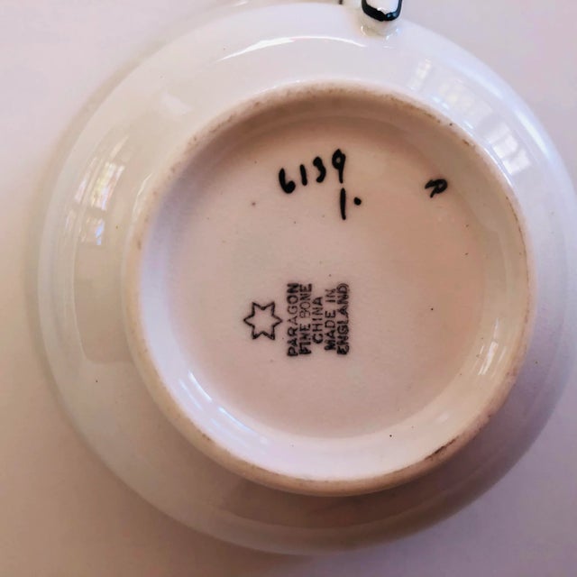 Vintage Paragon Fine Bone China Snack Plate & Tea Cup For Sale - Image 4 of 7