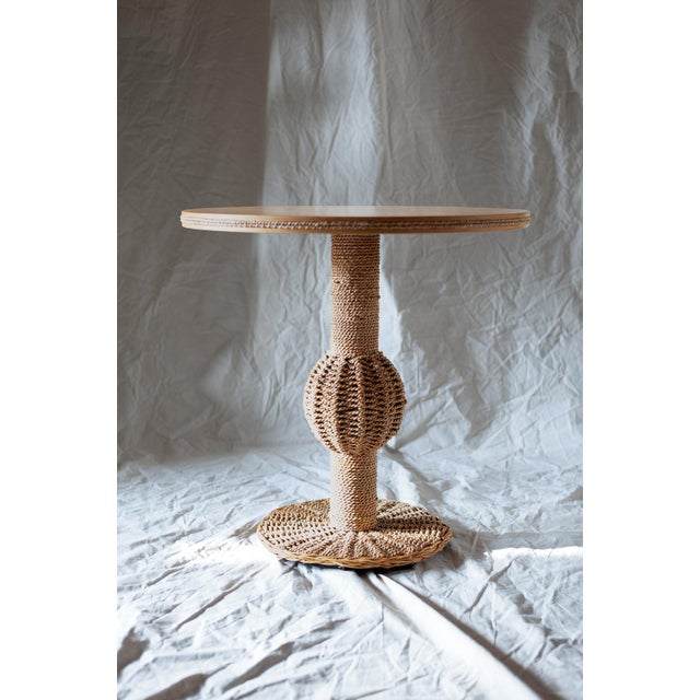 1970s Coffee Table and Chairs in Rope, 1970s, Set of 3 For Sale - Image 5 of 16