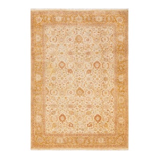 Mogul, One-of-a-Kind Hand-Knotted Area Rug in Ivory, 6' 2" x 8' 9" For Sale