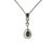Contemporary Late 20th Century 14k White Gold Sapphire and Diamond Pendant Necklace For Sale - Image 3 of 8