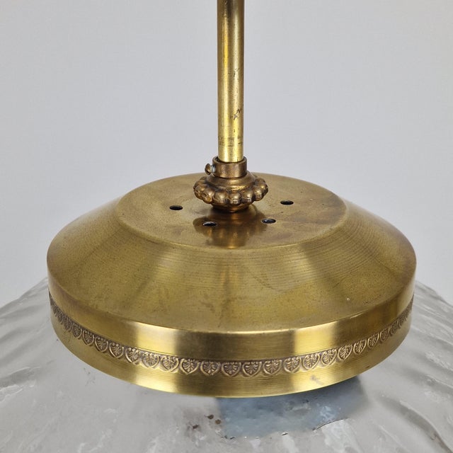 Mid-Century Modern Pendant Light in Murano Glass and Brass by Angelo Brotto for Esperia, 1970s For Sale - Image 9 of 11