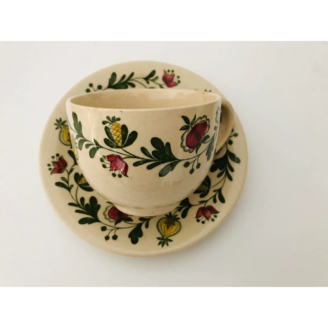 Vintage set of 6 cups and saucers, Makers mark reads “ Johnson Bros, Staffordshire old granite made in England “ excellent...