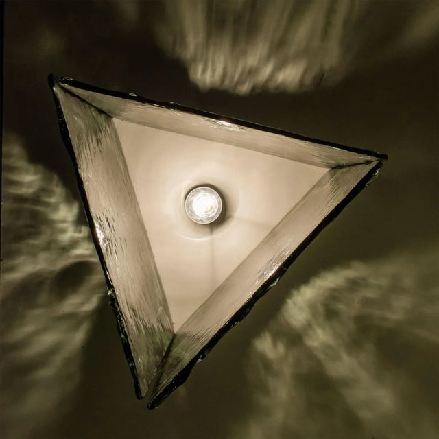 Metal Large Green Glass Cube Table Light from Leucos, 1970 For Sale - Image 7 of 15