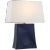 Chapman & Myers for Visual Comfort Signature Lucera Medium Table Lamp in Denim with Linen Shade For Sale