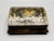 19th-Century Chinese Export ebonized papier mache box inlaid with lovely gold mother of pearl and hand painted gilt. It is...