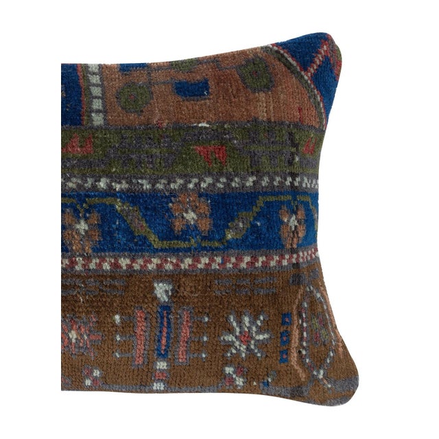 Traditional 13"x20" Vintage Toss Pillow Cover. Decorative Handmade Turkish Rug Cushion Cover For Sale - Image 3 of 4