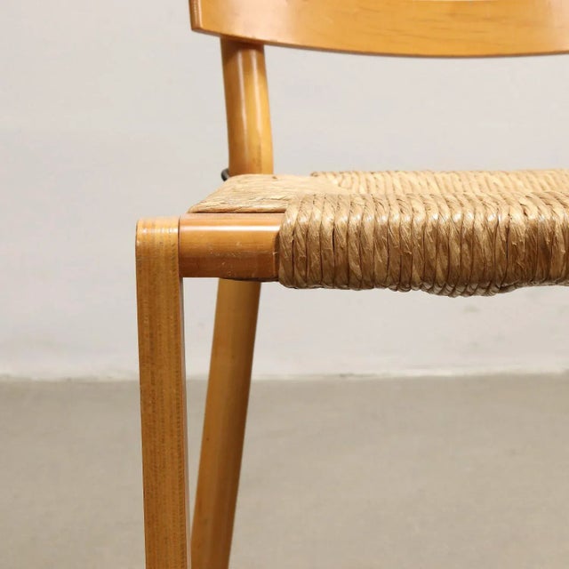 Vintage Chairs in Beech Wood & Vienna Straw Seat, 1980s For Sale - Image 5 of 11