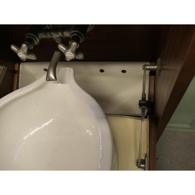 1910s Antique French Marine Vanity Cabinet with Sink, 1910 For Sale - Image 5 of 9