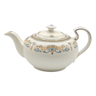Vintage Aynsley “Henley” Fine Bone China Teapot With Gold Trim – English Scrollwork Elegance For Sale