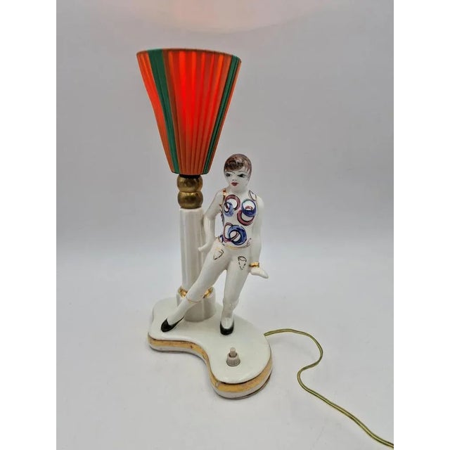 Polish Ceramic Bedside Lamp, 1950s For Sale - Image 6 of 11