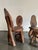 set of four brutalist chairs,solid wood, original raw patina, Spain 1960s 50 x 45 x 75 H.